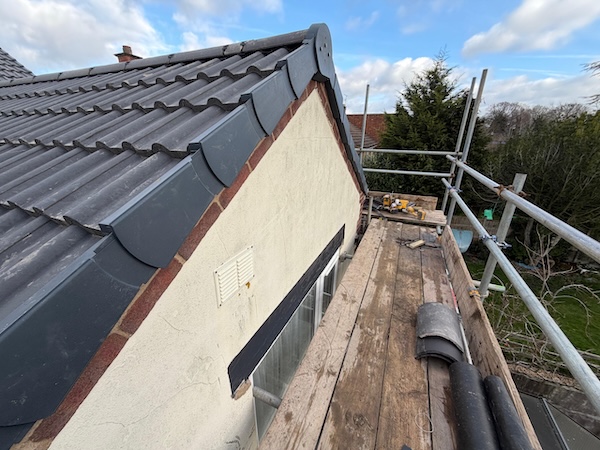 Finished roofing project with new tiles in Northamptonshire