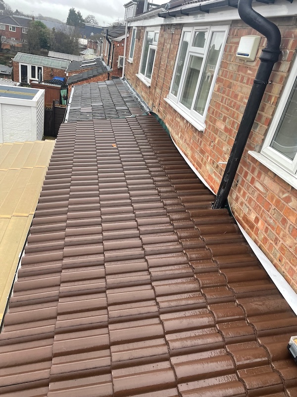 New roof on a house extension in Northamptonshire